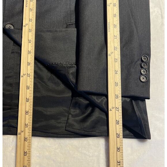 Hugo Boss 42L 32x33 Gray Virgin Wool Super 110 High Quality 2 Piece Suit Set - Picture 11 of 14